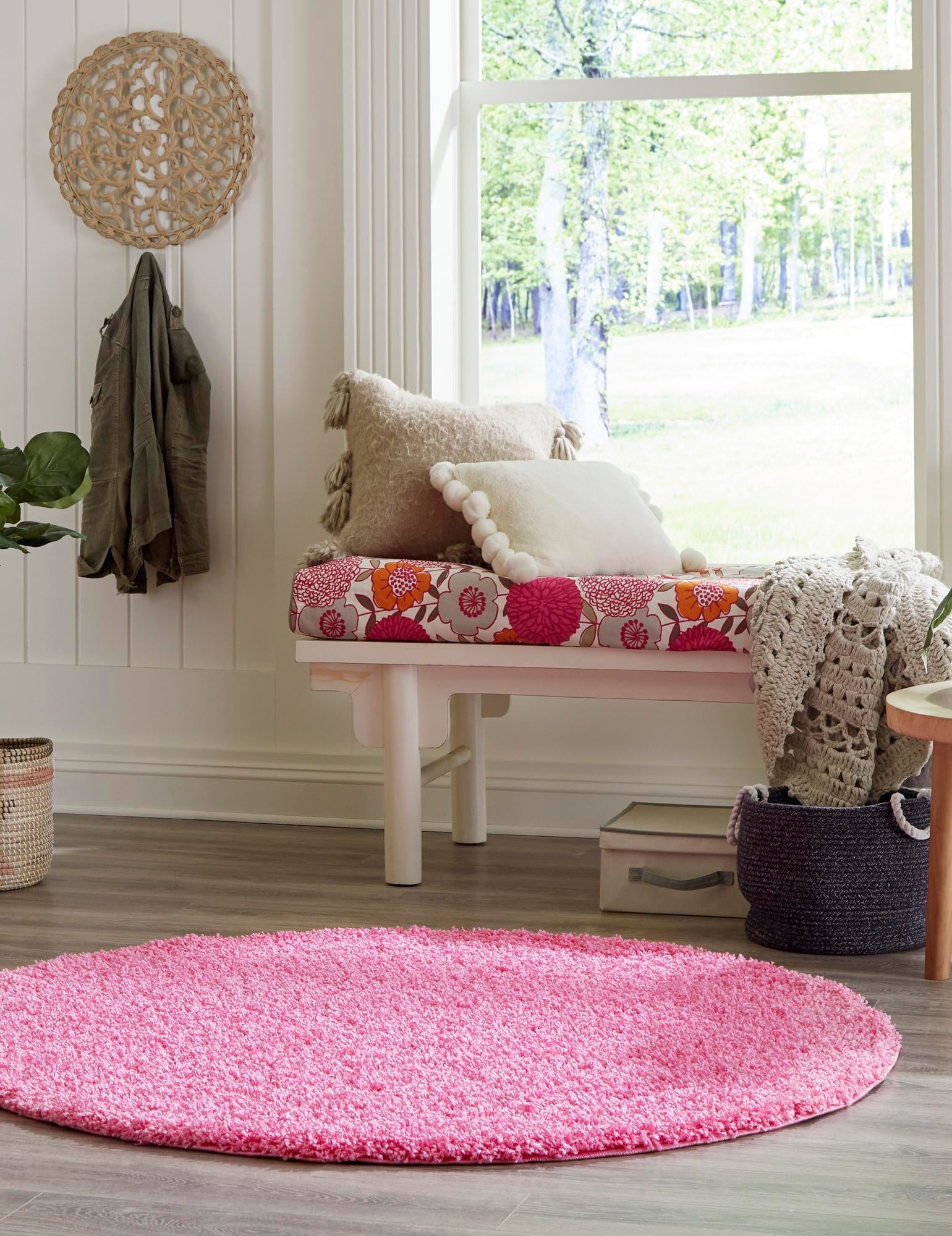 Plush Oasis Collection Area Rug - Serenity (Taffy Pink)