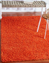 Plush Oasis Collection Area Rug - Serenity (Tiger Orange) Rectangle Tiger Orange  lifestyle 36