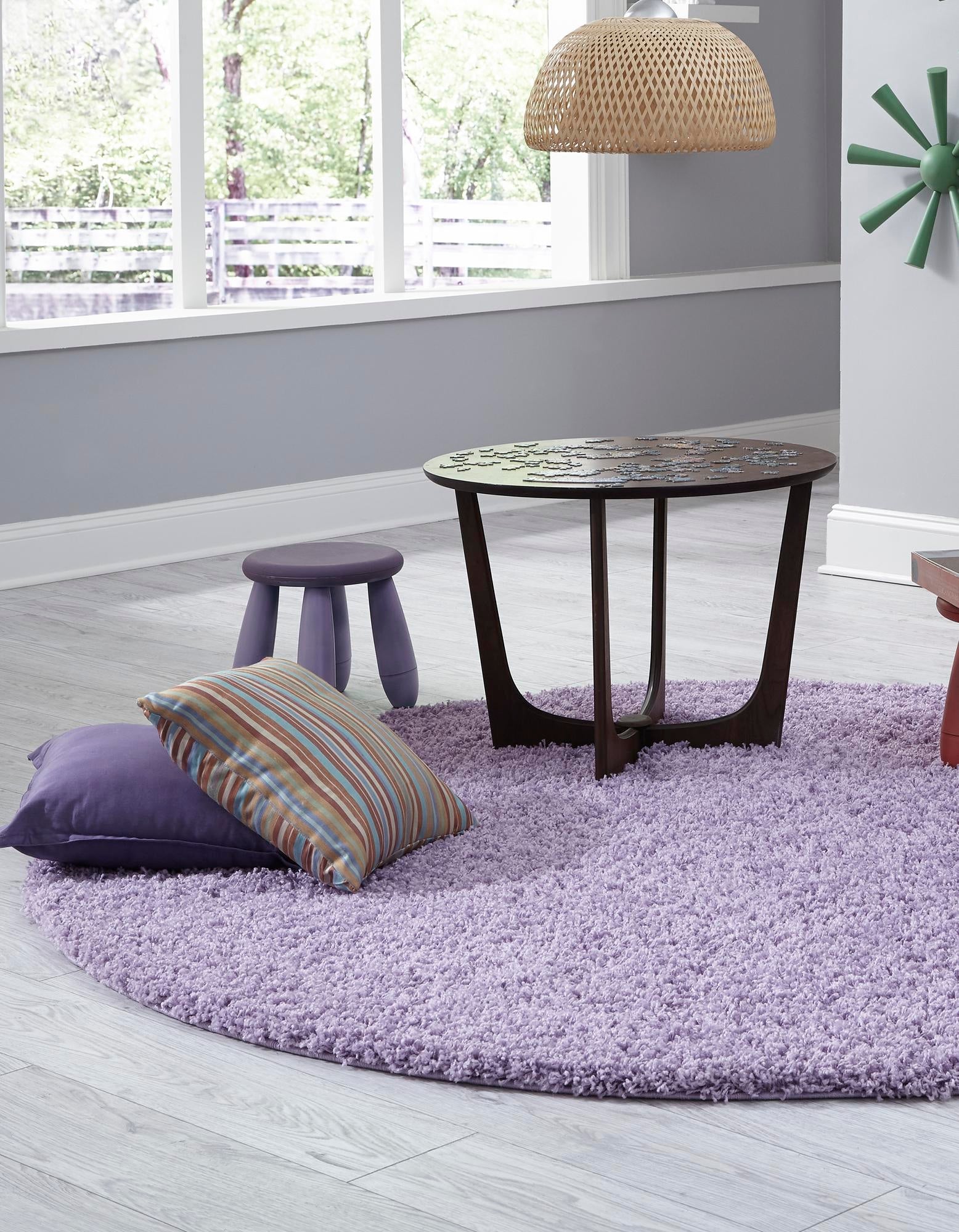 Plush Oasis Collection Area Rug - Serenity (Lilac)