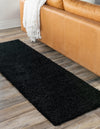 Plush Oasis Collection Area Rug - Serenity (Jet Black) Runner Jet Black  lifestyle 8