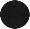 Plush Oasis Collection Area Rug - Serenity (Jet Black) Round Jet Black Main