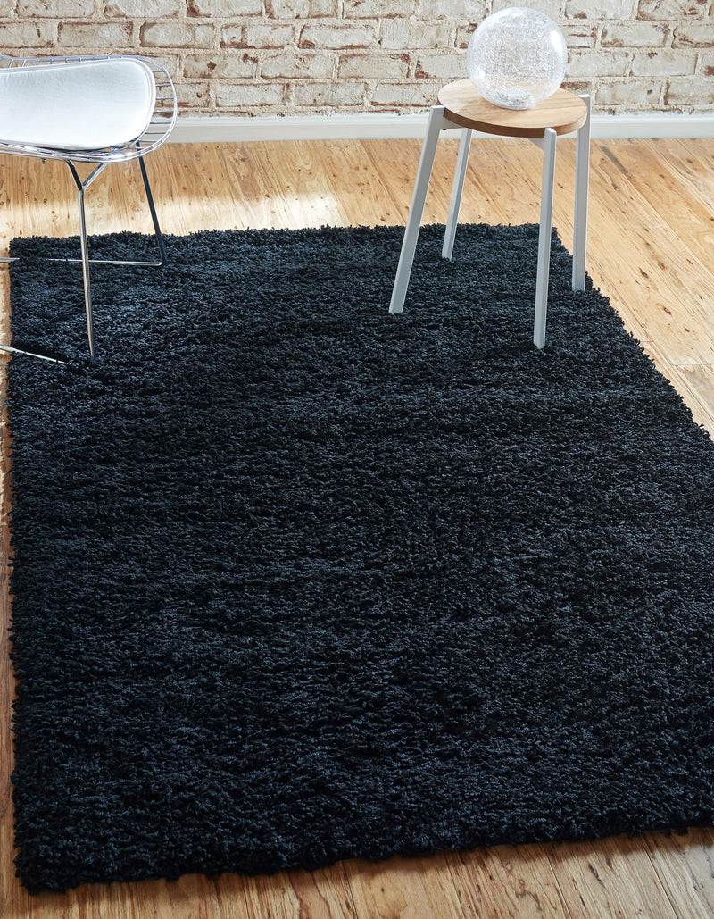 Plush Oasis Collection Area Rug - Serenity (Jet Black) Rectangle Jet Black  lifestyle 46