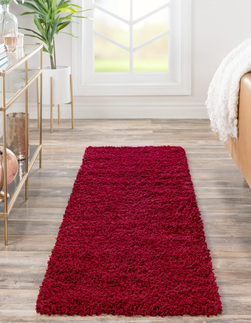 Plush Oasis Collection Area Rug - Serenity (Cherry Red) Runner Cherry Red  lifestyle 0