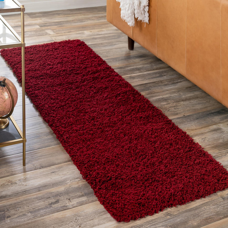 Plush Oasis Collection Area Rug - Serenity (Cherry Red) Runner Cherry Red  lifestyle 37