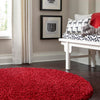 Plush Oasis Collection Area Rug - Serenity (Cherry Red) Round Cherry Red  lifestyle 52