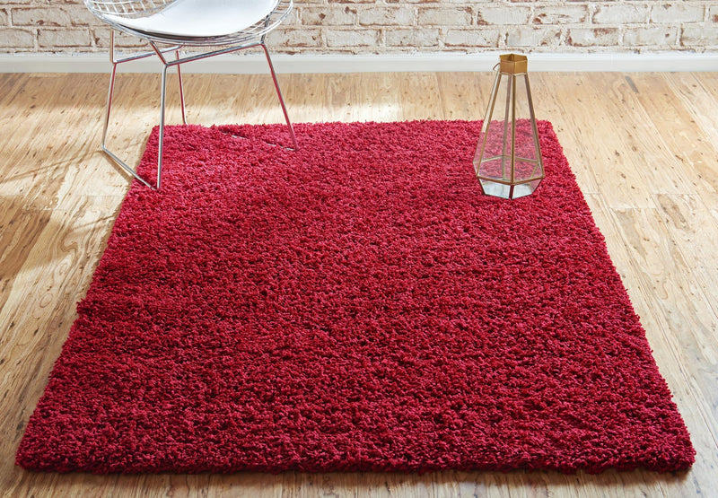 Plush Oasis Collection Area Rug - Serenity (Cherry Red) Rectangle Cherry Red  lifestyle 41