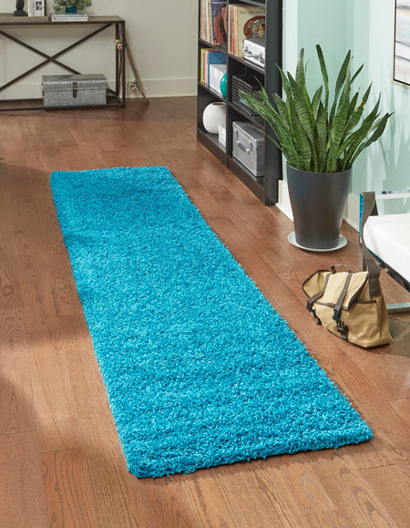 Plush Oasis Collection Area Rug - Serenity (Turquoise)