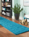 Plush Oasis Collection Area Rug - Serenity (Turquoise) Runner Turquoise  lifestyle 6