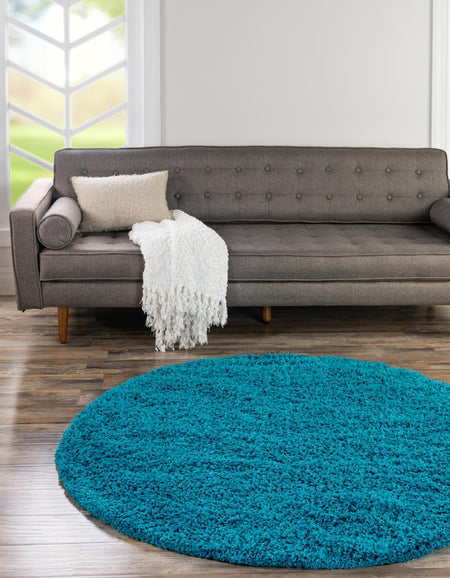 Plush Oasis Collection Area Rug - Serenity (Turquoise)