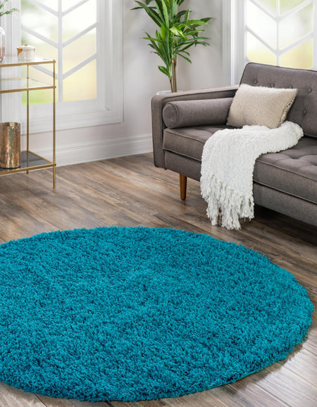 Plush Oasis Collection Area Rug - Serenity (Turquoise)