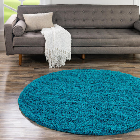 Plush Oasis Collection Area Rug - Serenity (Turquoise)