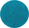 Plush Oasis Collection Area Rug - Serenity (Turquoise) Round Turquoise Main