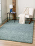 Plush Oasis Collection Area Rug - Serenity (Light Slate Blue)