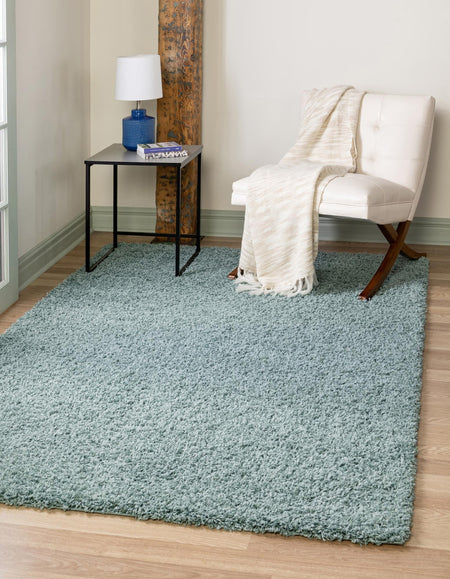 Plush Oasis Collection Area Rug - Serenity (Light Slate Blue)