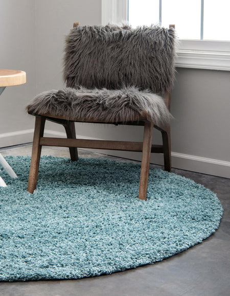 Plush Oasis Collection Area Rug - Serenity (Light Slate Blue)