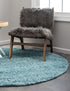 Plush Oasis Collection Area Rug - Serenity (Light Slate Blue)