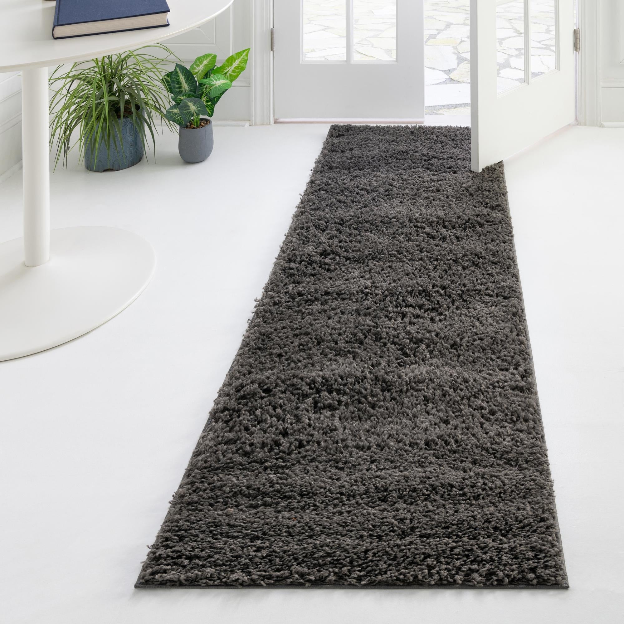 Plush Oasis Collection Area Rug - Serenity (Graphite Gray)