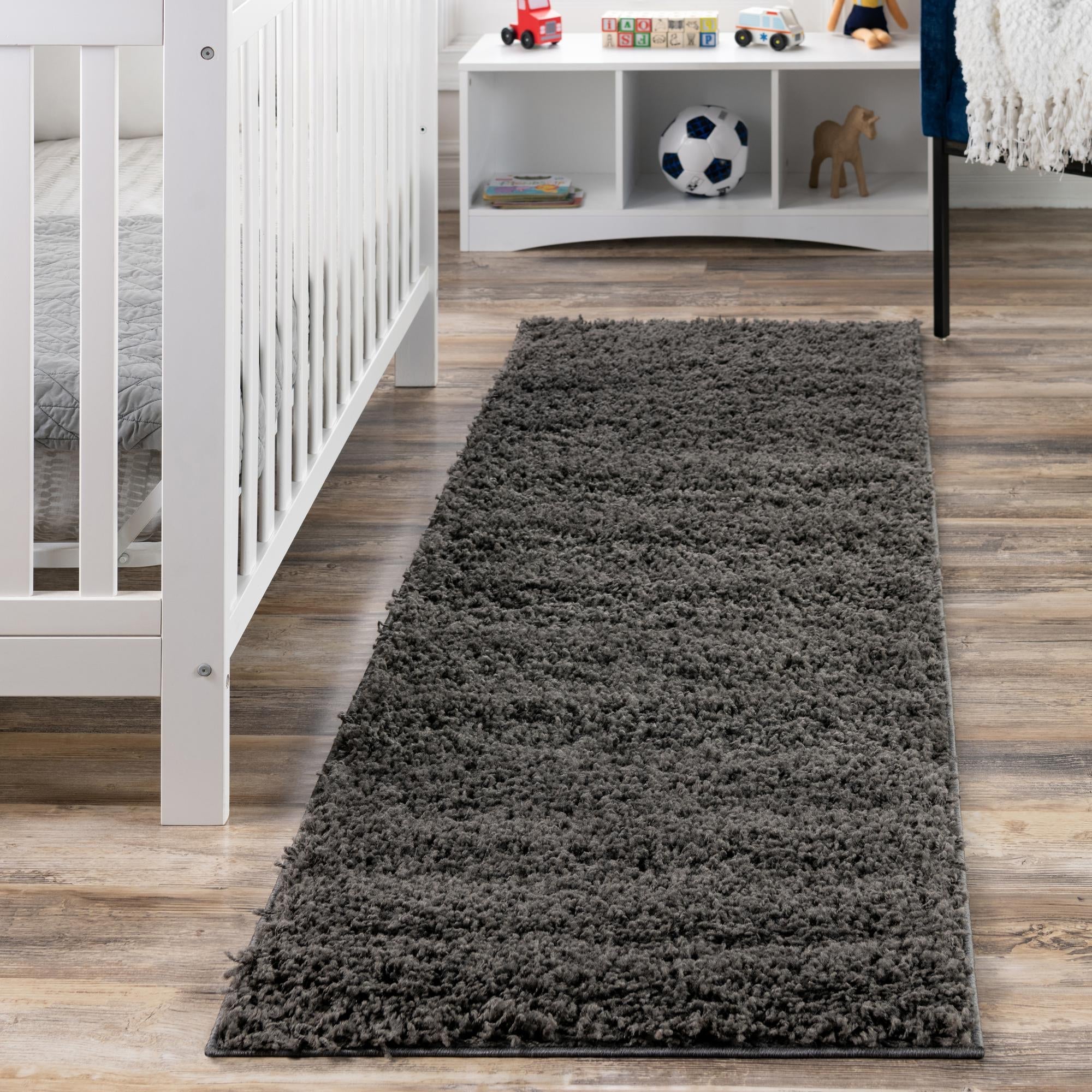 Plush Oasis Collection Area Rug - Serenity (Graphite Gray)