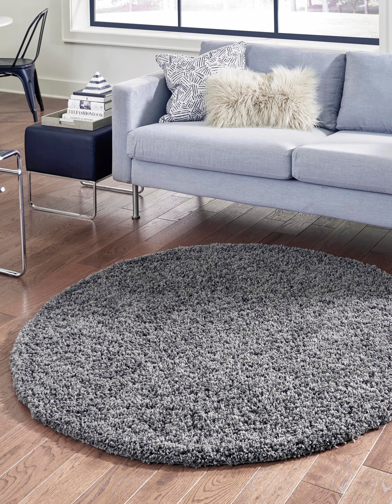 Plush Oasis Collection Area Rug - Serenity (Graphite Gray)