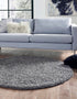 Plush Oasis Collection Area Rug - Serenity (Graphite Gray)