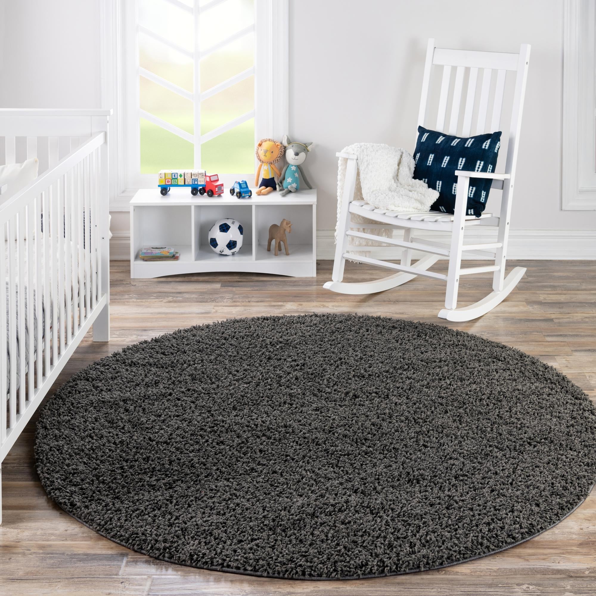 Plush Oasis Collection Area Rug - Serenity (Graphite Gray)