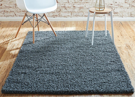 Plush Oasis Collection Area Rug - Serenity (Graphite Gray)