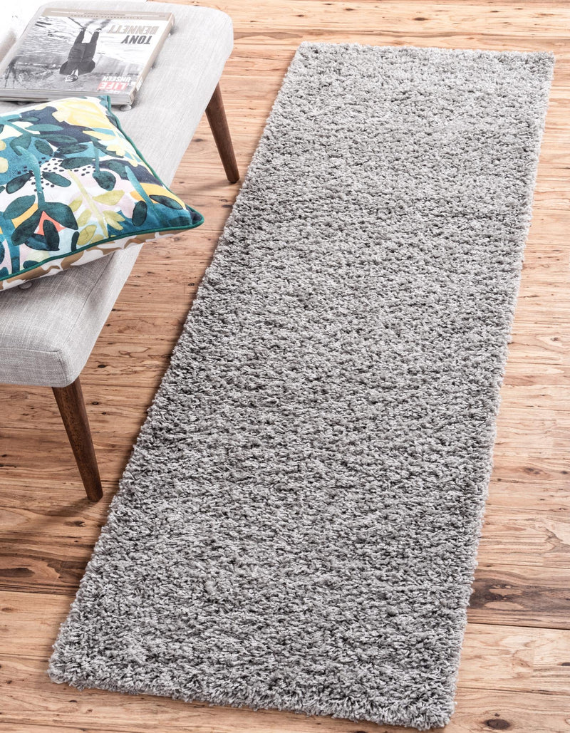 Plush Oasis Collection Area Rug - Serenity (Cloud Gray) Runner Cloud Gray  lifestyle 0