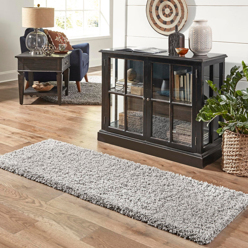 Plush Oasis Collection Area Rug - Serenity (Cloud Gray) Runner Cloud Gray  lifestyle 36