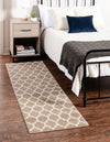 Lattice Gardens Collection Area Rug -  Bloomfield (Light Brown) Runner Light Brown  lifestyle 25