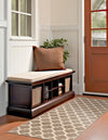 Lattice Gardens Collection Area Rug -  Bloomfield (Light Brown) Runner Light Brown  lifestyle 38