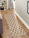 Lattice Gardens Collection Area Rug -  Bloomfield (Light Brown) Runner Light Brown  lifestyle 40