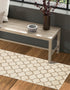 Lattice Gardens Collection Area Rug -  Bloomfield (Beige and Light Brown)