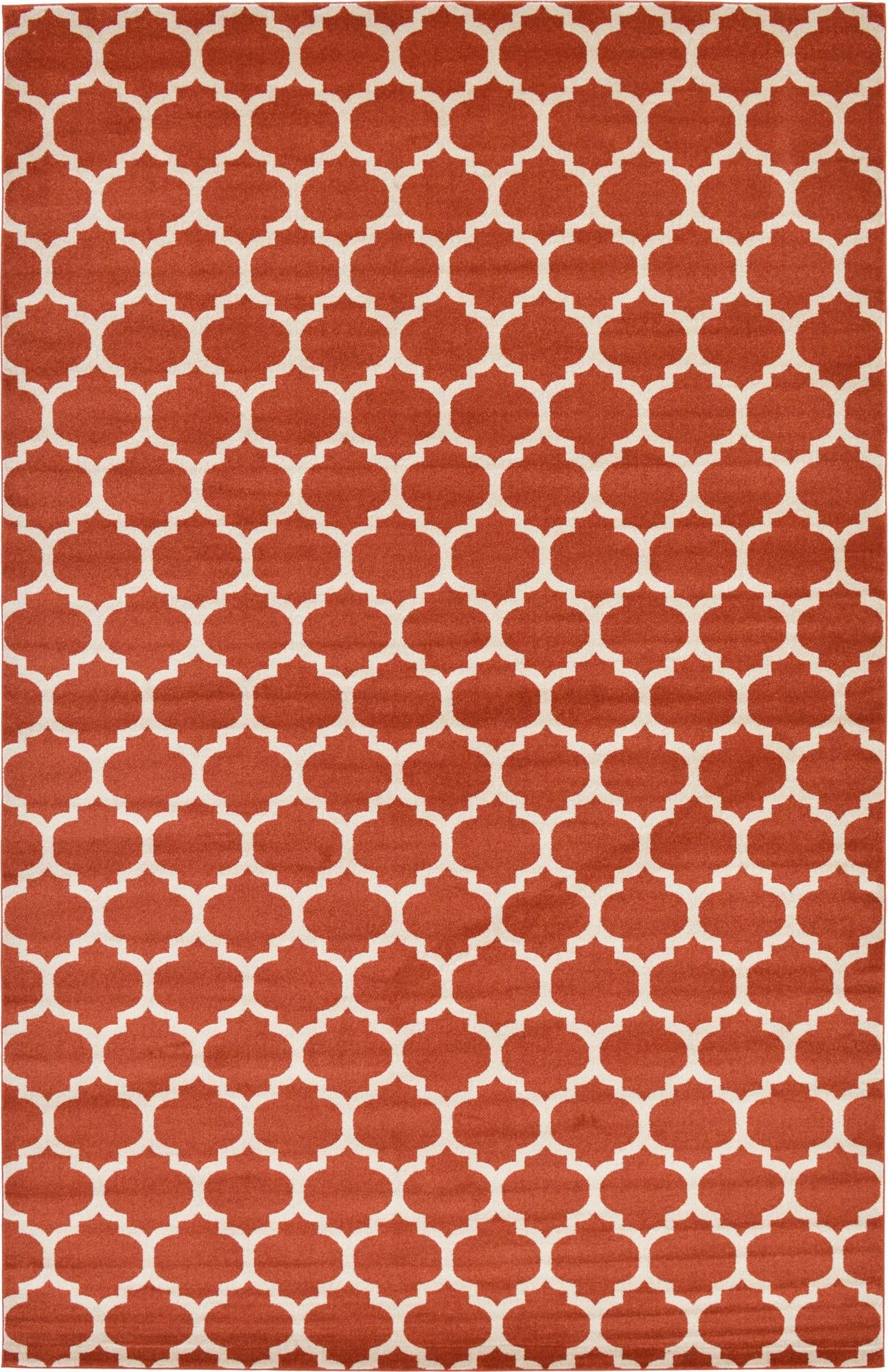 Lattice Gardens Collection Area Rug -  Bloomfield (Light Terracotta)