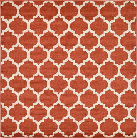 Lattice Gardens Collection Area Rug -  Bloomfield (Light Terracotta)