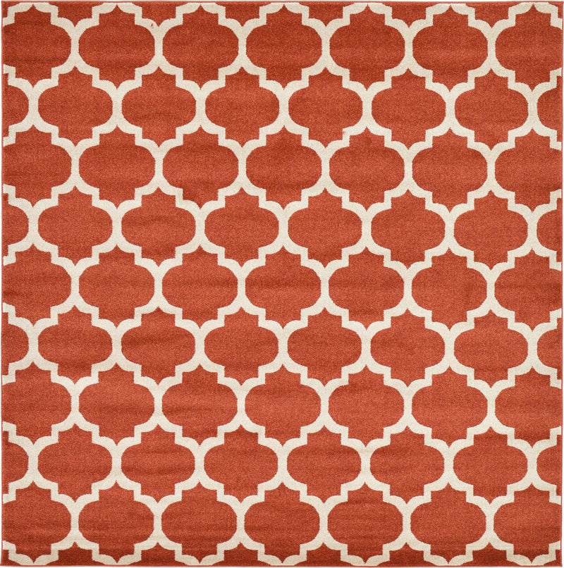 Lattice Gardens Collection Area Rug -  Bloomfield (Light Terracotta) Square Light Terracotta  lifestyle 19