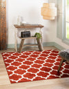 Lattice Gardens Collection Area Rug -  Bloomfield (Light Terracotta) Square Light Terracotta  lifestyle 22