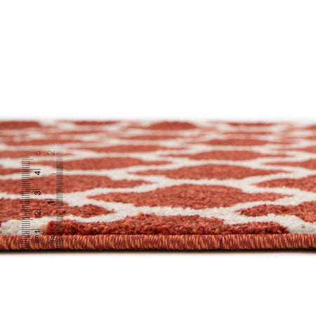 Lattice Gardens Collection Area Rug -  Bloomfield (Light Terracotta)