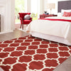 Lattice Gardens Collection Area Rug -  Bloomfield (Dark Terracotta) Square Dark Terracotta  lifestyle 89