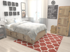 Lattice Gardens Collection Area Rug -  Bloomfield (Dark Terracotta) Square Dark Terracotta  lifestyle 25