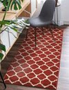 Lattice Gardens Collection Area Rug -  Bloomfield (Dark Terracotta) Runner Dark Terracotta  lifestyle 31