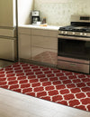 Lattice Gardens Collection Area Rug -  Bloomfield (Dark Terracotta) Runner Dark Terracotta  lifestyle 43