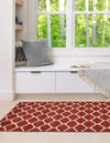 Lattice Gardens Collection Area Rug -  Bloomfield (Dark Terracotta) Runner Dark Terracotta  lifestyle 46