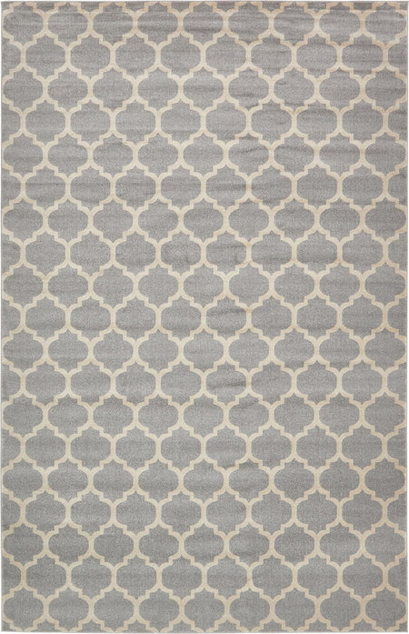 Lattice Gardens Collection Area Rug -  Bloomfield (Light Gray)