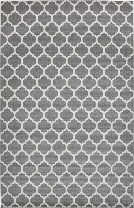 Lattice Gardens Collection Area Rug -  Bloomfield (Dark Gray)