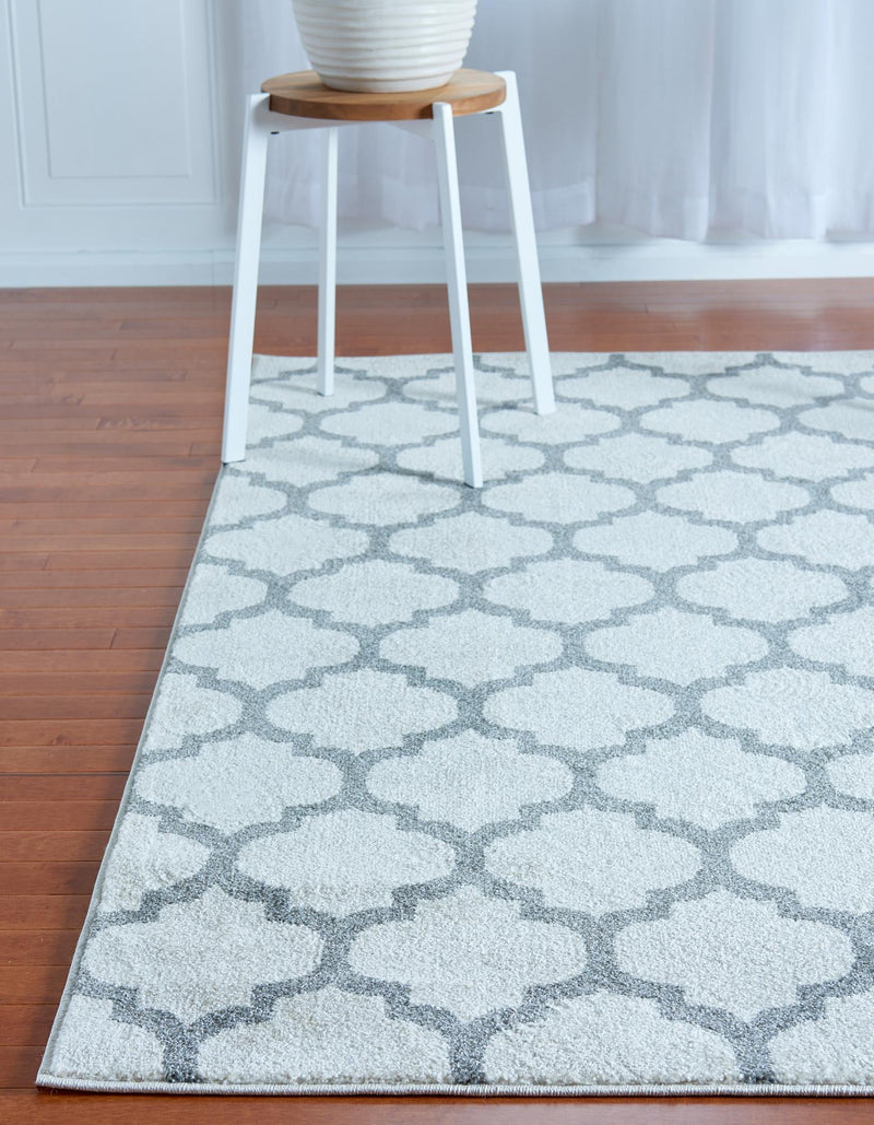 Lattice Gardens Collection Area Rug -  Bloomfield (Beige and Gray) Rectangle Beige and Gray  lifestyle 4