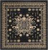 Tabriz Tapestries Collection Area Rug - Azerbaijan (Black) Square Black  lifestyle 17