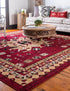 Tabriz Tapestries Collection Area Rug - Azerbaijan (Red)