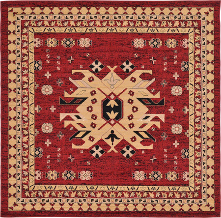 Tabriz Tapestries Collection Area Rug - Azerbaijan (Red)