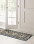 Tabriz Tapestries Collection Area Rug - Azerbaijan (Light Blue)