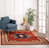 Tabriz Tapestries Collection Area Rug - Azerbaijan (Terracotta) Square Terracotta  lifestyle 21